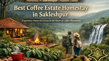 Best coffee estate homestay in Sakleshpur with scenic plantation views, cozy cottages, waterfall, and nature stay at Planters County