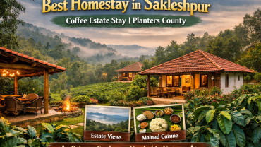 Best homestay in Sakleshpur surrounded by coffee plantations at Planters County offering a peaceful coffee estate stay or Malnad stays in the Western Ghats of Karnataka.