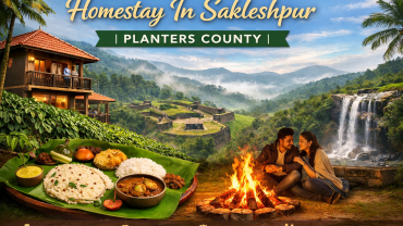 Homestay in Sakleshpur Planters County with coffee estate view, misty hills, bonfire, Malnad food, and scenic waterfall – best resort in Sakleshpur Karnataka