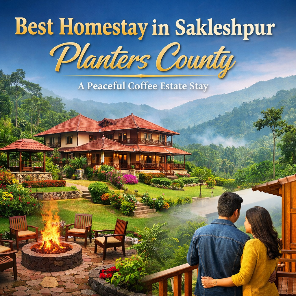 Luxury coffee estate homestay in Sakleshpur surrounded by Western Ghats greenery – Planters County best homestay in Sakleshpur